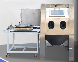 Trolley Turntable Wet Sandblasting Cabinet